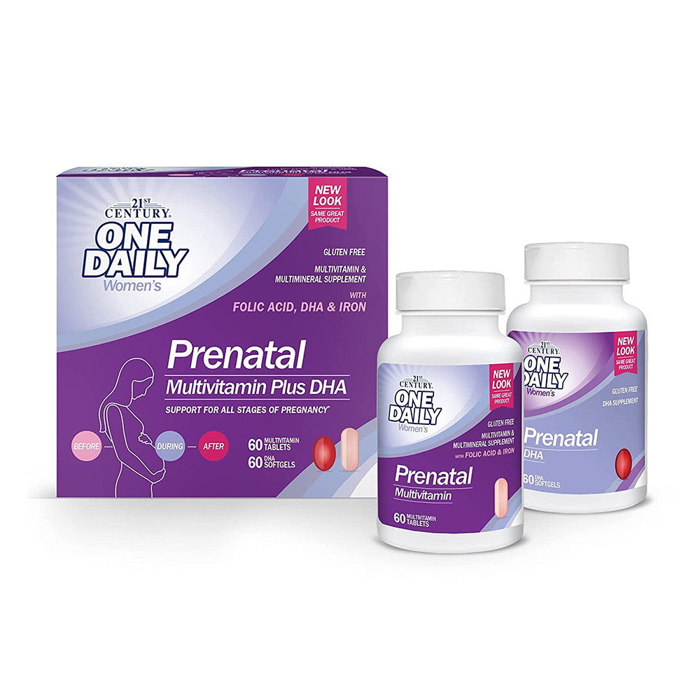 21st Century 2-Step Prenatal Multivitamin Plus DHA Tablets, 120 Ea